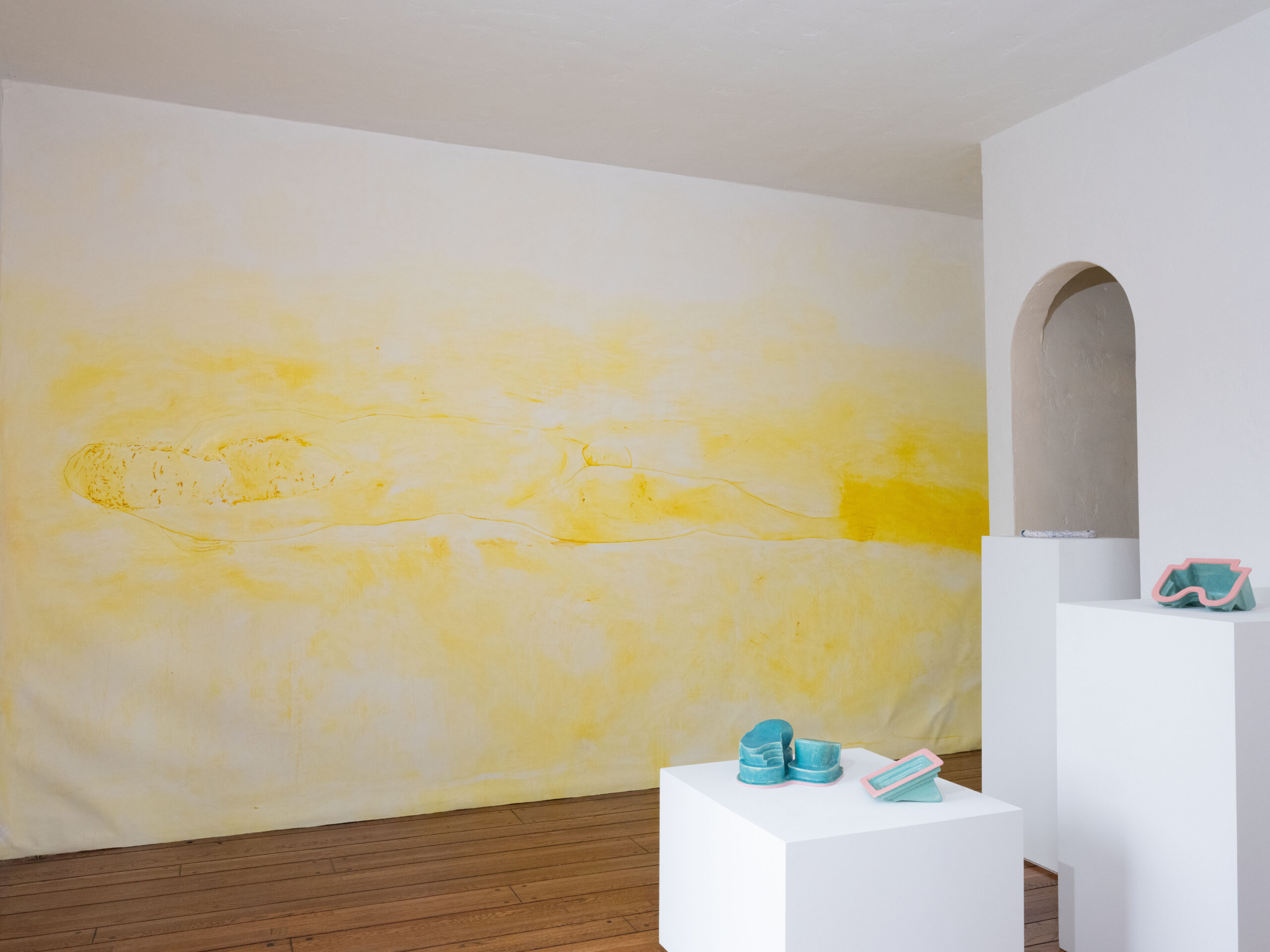 Installation view, Pepper Tree, works by Rebecca Shippee and Rocío Olivares