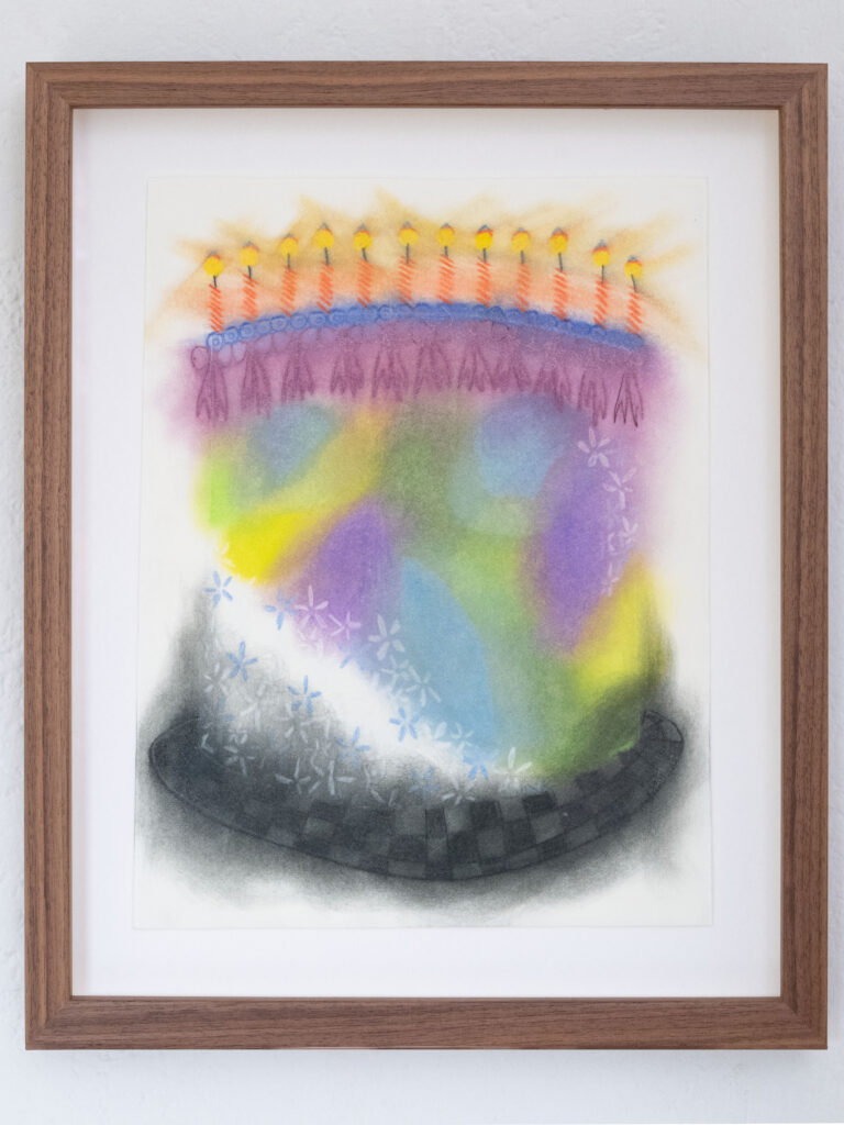 Edwin Arzeta, Honeysuckle, 2024, Prismacolor pencil on paper, 12 1/2 x 9 1/2 in. unframed, 13 3/4 x 10 3/4 in. framed