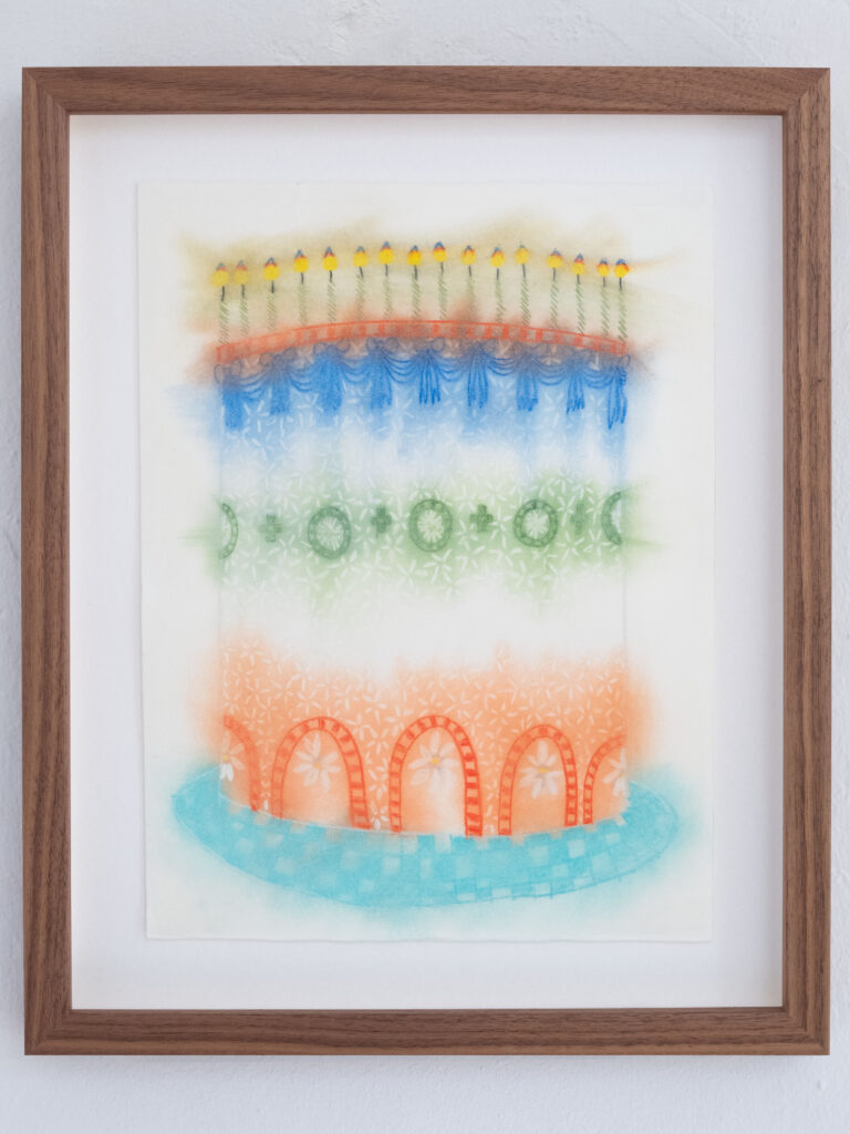 Edwin Arzeta, Ser de Agua, 2024, Prismacolor pencil on paper, 12 1/2 x 9 1/2 in. unframed, 13 3/4 x 10 3/4 in. framed