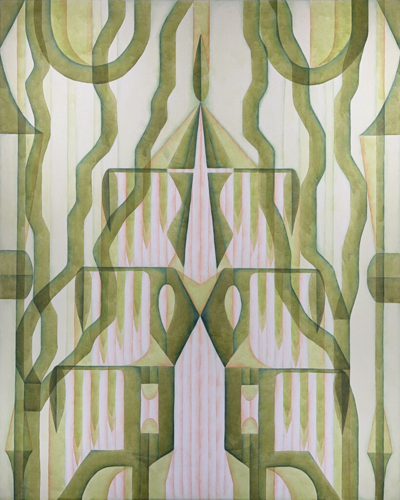 Roberta Gentry, Eucalyptus, 2022, acrylic on canvas, 60 x 48 in.
