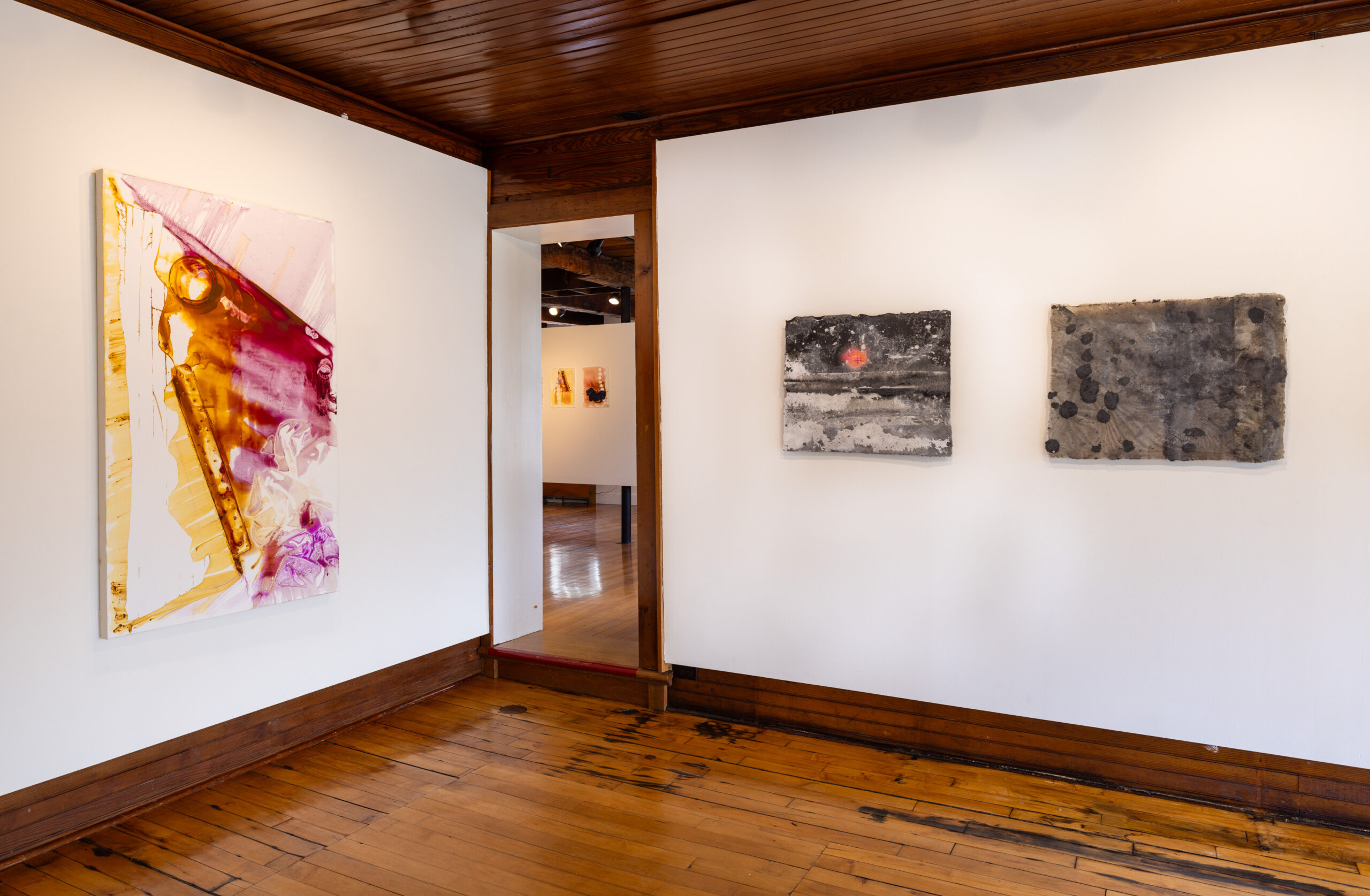 Installation view, works by Haleigh Collins and SR Lejeune.