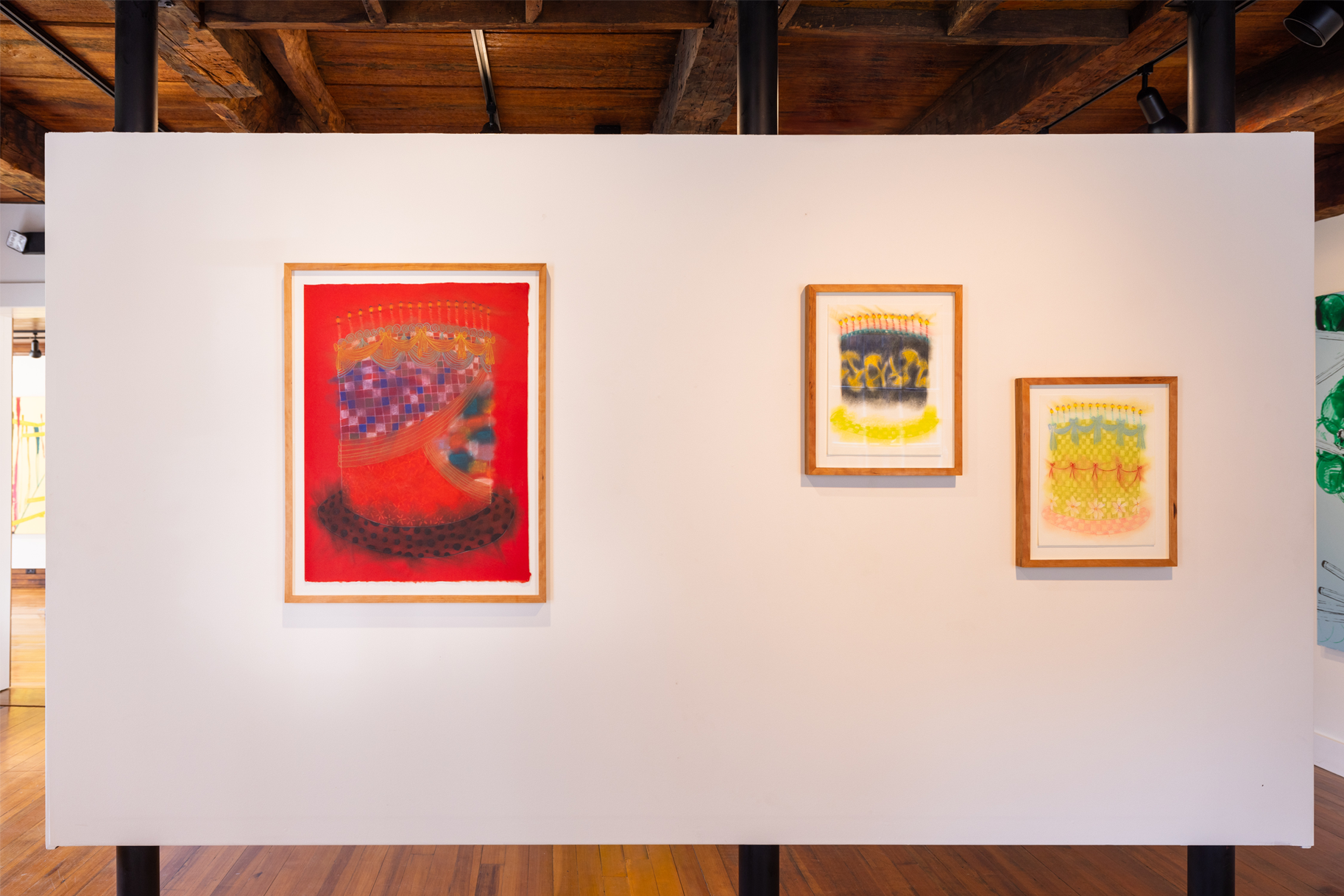 Installation view, works by Edwin Arzeta.